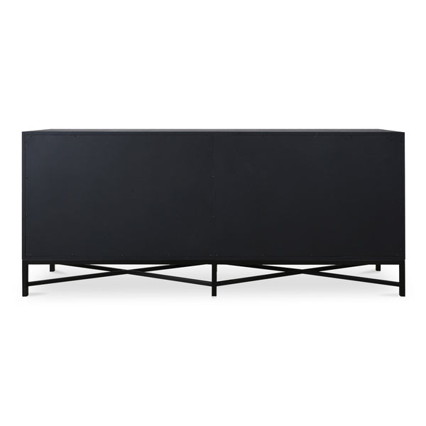 Mako Sideboard in Black Oak with Gold Accents