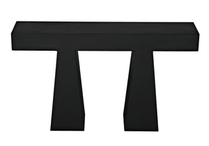 Wendell Industrial Steel Console in Matte Black