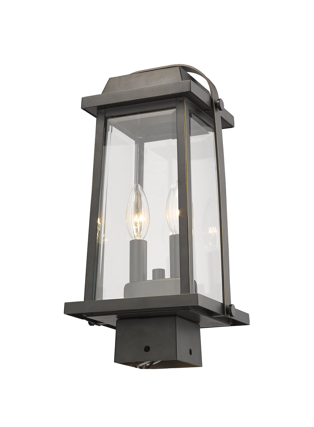 Millworks 2 Light Outdoor Post Mount Fixture in Oil Rubbed Bronze Finish