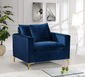 Lucy Chair In Navy Velvet