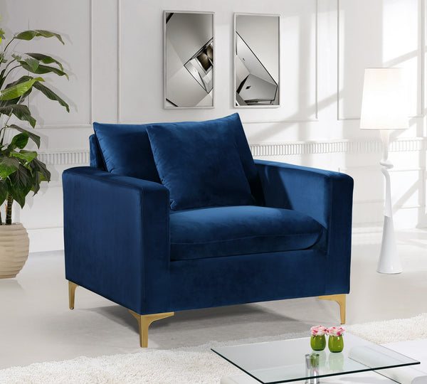Lucy Chair In Navy Velvet