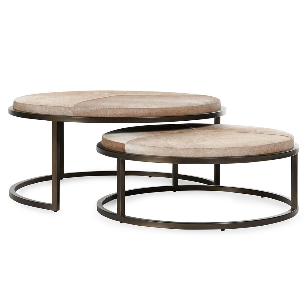 Hayword Nesting Coffee Tables Set of 2 with Hide Tops
