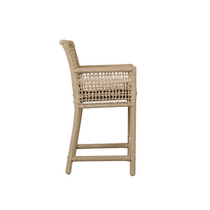 Brisbane Woven Frame Counter Stool with Olefin Cushion