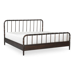 Moe's Vivian King Bed in Dark Brown