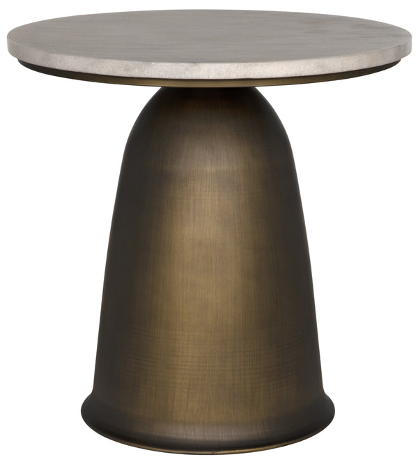 Aiden Side Table, Aged Brass