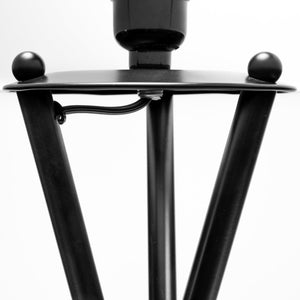 Ambrose 20.0L x 20.0W x 61.8H Black Metal W/White Fabric Shade Floor Lamp
