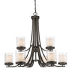 Willow 9 Light Chandelier in Olde Bronze Finish
