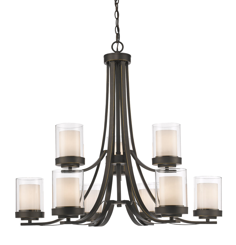 Willow 9 Light Chandelier in Olde Bronze Finish