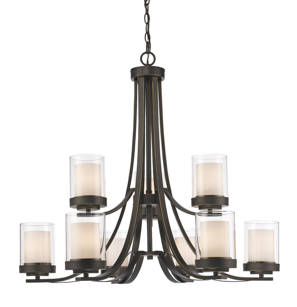Willow 9 Light Chandelier in Olde Bronze Finish