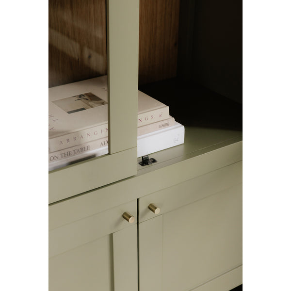 Moe's Hannah Tall Cabinet with Glass Doors
