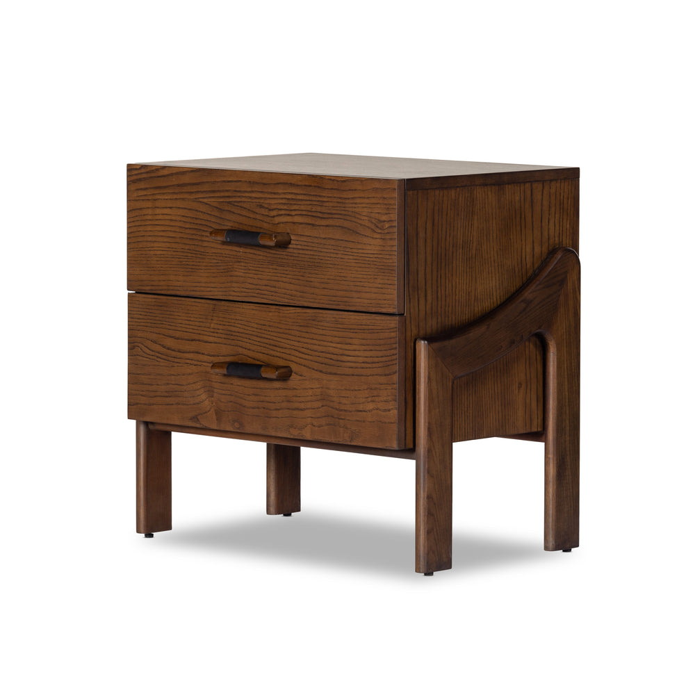 Halston Nightstand In Terra Brown Ash