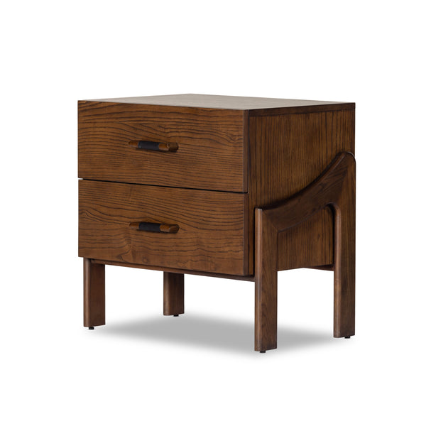 Halston Nightstand In Terra Brown Ash