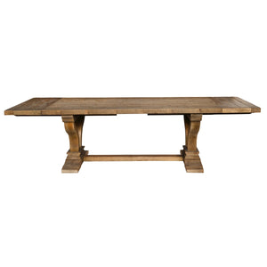 Alexander Solid Wood Extending Dining Table - Brown