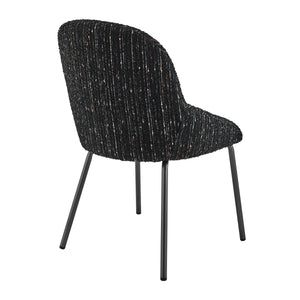 Katrisa KD Boucle Dining Side Chair, Zenith Black