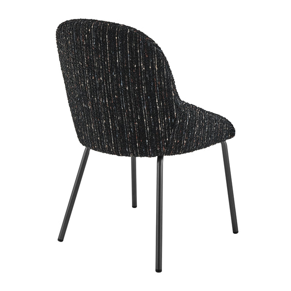 Katrisa KD Boucle Dining Side Chair, Zenith Black