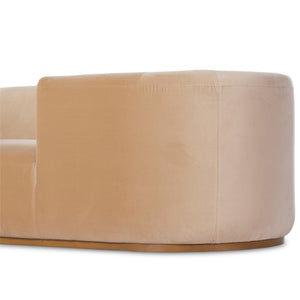 Deandra Tete A Tete Chaise In Surrey Camel