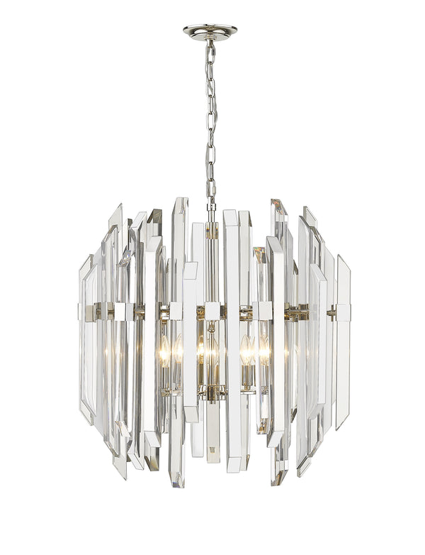 Bova 6 Light Pendant in Polished Nickel Finish