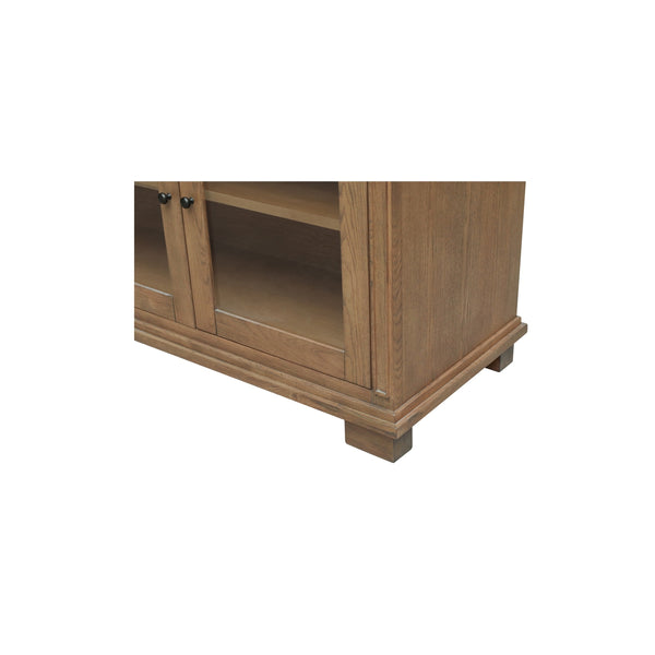 Moe's Lillian Sideboard Brown with Glass Doors