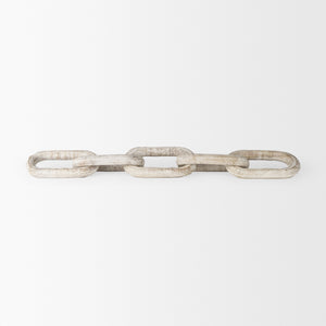 Alix 29.0L x 5.0W x 5.0H Beige Wooden Link Chain Decorative Object