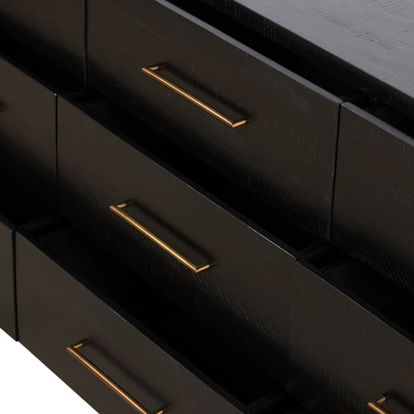 Suki 9 Drawer Dresser in Burnished Black
