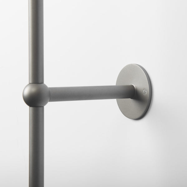 Chester 10 x 47 Gray Metal and Beige Fabric Shade Wall Sconce