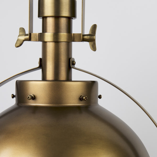 Leighton I 15x20 Gold Toned Metal Spherical Pendant Light