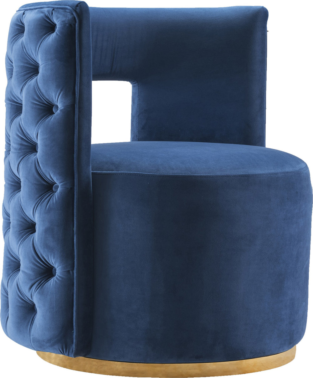 Phyllis Accent Chair In Navy Velvet
