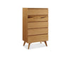 Caramelized Azara Five Drawer Chest