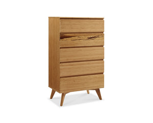Caramelized Azara Five Drawer Chest
