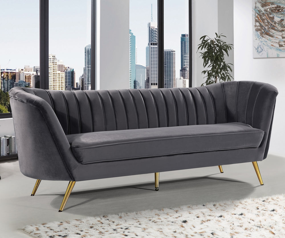 Josefina Sofa In Grey Velvet