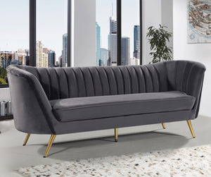 Josefina Sofa In Grey Velvet