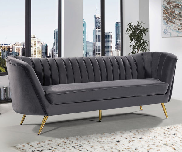 Josefina Sofa In Grey Velvet