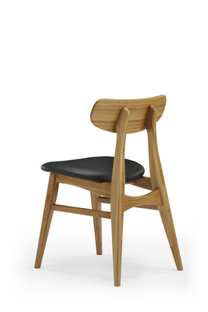 Caramelized Cassia Dining Chair w/ Leather Seat