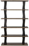Mood Ebony and Dark Walnut Bookcase in Walnut and Veneer