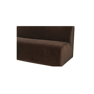 Naomi Convex Sofa Dark Brown by Moe's