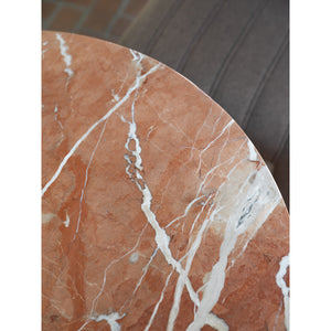 Moe's Sage Cafe Table Red Marble & Oak