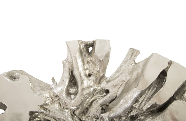 Freeform Coffee Table B, Silver Leaf