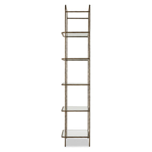 Swinton Bookcase In Hammered Aged Brass