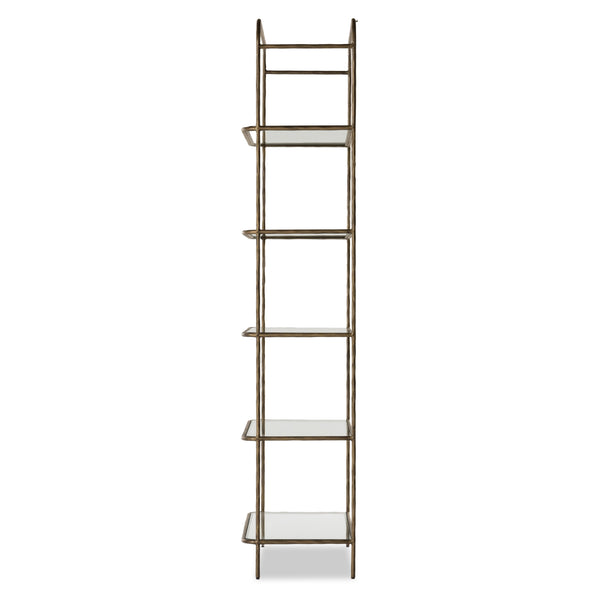 Swinton Bookcase In Hammered Aged Brass