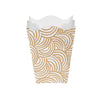 SQUARE WAVE TOP WASTEBASKET, STYLE:BREAKER, COLOR:GOLD