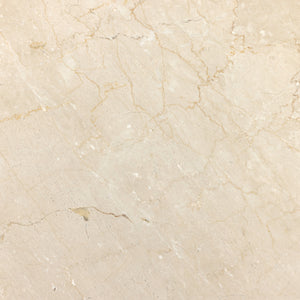 Belle Round Dining Table In Cream Marble