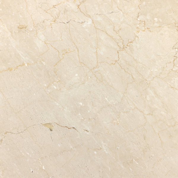 Belle Round Dining Table In Cream Marble