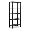 Moe's Nolan Black Bookcase with Beveled Edges