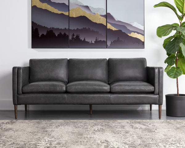 RICHMOND SOFA - BRENTWOOD CHARCOAL LEATHER