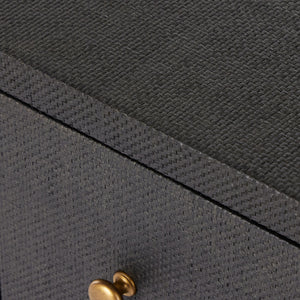 Fiona Nightstand In Black Raffia