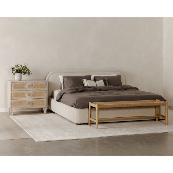 Moe's Hawthorn Large Bench with Woven Fibers