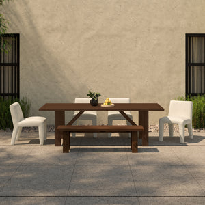 Moe's Esmond Outdoor Dining Bench in Brown