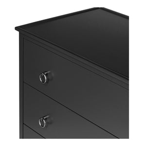 Reagan 6 Drawer Dresser Black with Metal Handles