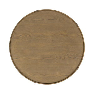 Devin Solid Wood Round Coffee Table - Khaki Mist
