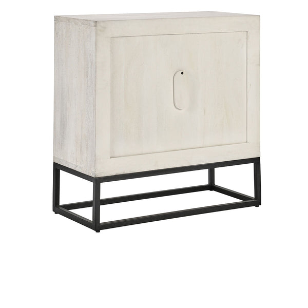 Flint Solid Wood Cabinet in Coastal White